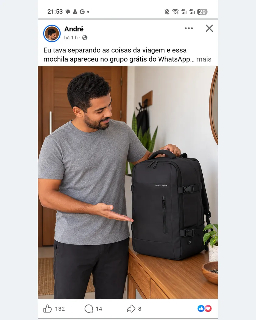 Publicação de quem encontrou oferta com o PromoBot
