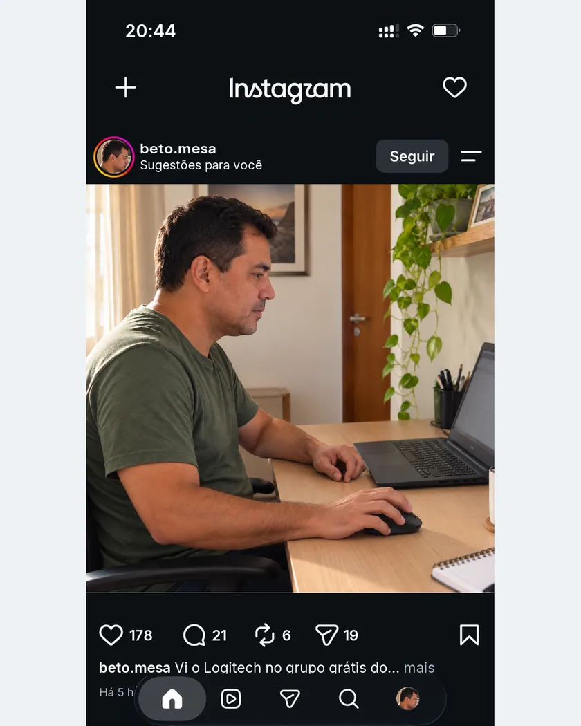 Publicação de quem encontrou oferta com o PromoBot